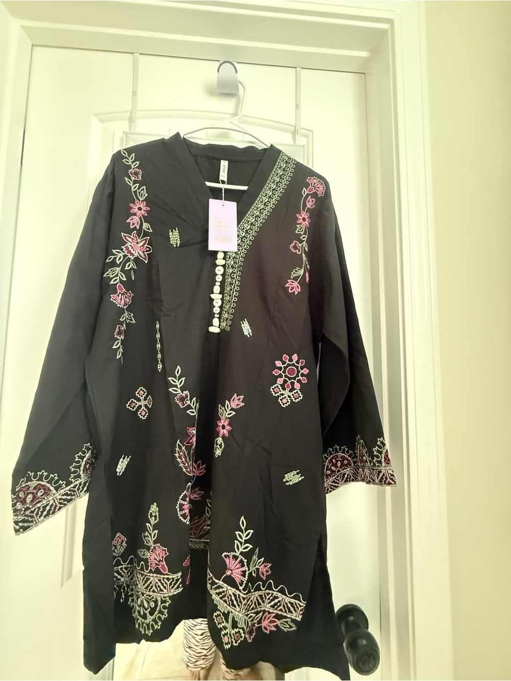 Pakistani Ethnic brand Black Embroidered 2 piece